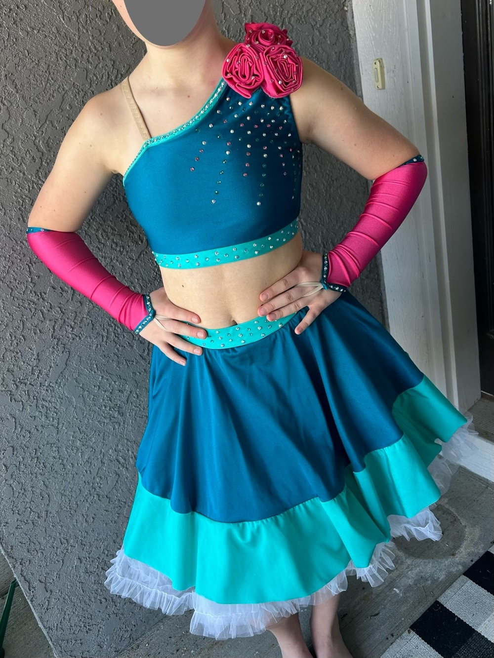 Teal 2 piece costume
